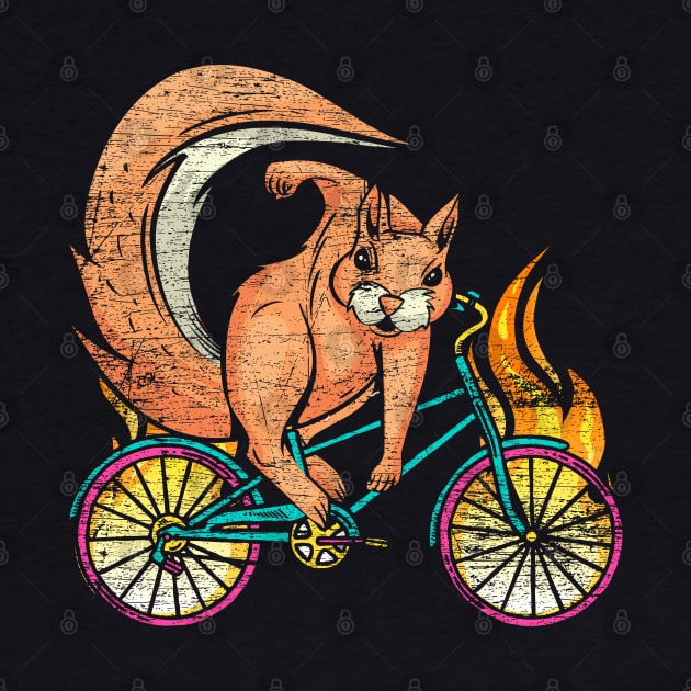 Bike Squirrel Grunge by ShirtsShirtsndmoreShirts